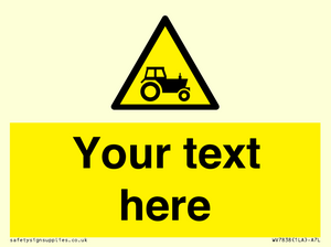 Custom warning farm machinery